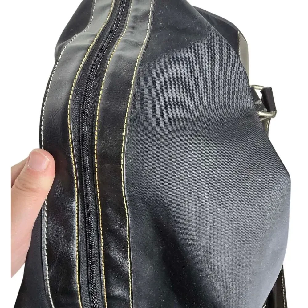 Vintage 90s Estee Lauder Men Black Travel Duffel Bag Weekender GWP